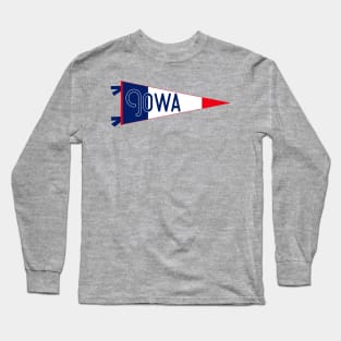 Iowa Flag Pennant Long Sleeve T-Shirt